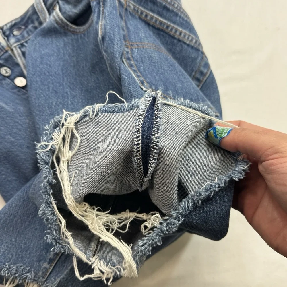 Vintage VTG Levi's 501 90s Shorts Fits 27x9 Made in USA Denim Cut Off‎ Jorts